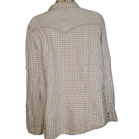 Vtg Old Navy Button Up RodeoWestern Shirt Roping Pearl Buttons Checkered 2XL - Picture 3 of 5